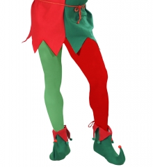 Elf Elfen Weihnachtwichtel Weihnachtself Strumpfhose rot-grün