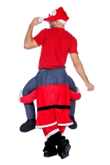 Nikolaus Weihnachtsmann Carry me Kostüm Carrying Men Santa Claus