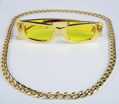 Proll Lude Macho Proleth Hip Hop Rapper Set - Panzerkette und Brille