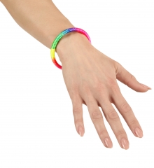 80er Jahre Multicolor Armband Schmuck Rainbow super Farben neonfarben