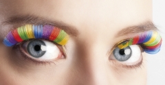 Künstliche Wimpern Wimpernverlängerung Einhorn Regenbogenfarben