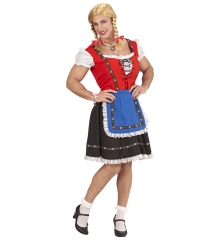 Herrendirndl Herrenkleid + Perücke Oktoberfest Junggesellenabschied