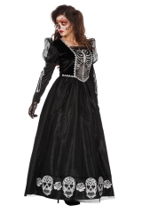 Dark Princess Halloweenkostüm Vampirin Skelett Geisterkleid