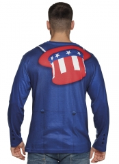 Amerikanisches Fotorealistisches Shirt Thema Amerika USA + Zylinder