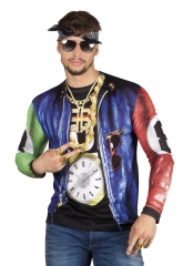 Rapper HipHop 3D T-Shirt Fotorealistisch + Bandana + Rockerbrille