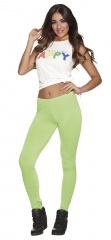 Neon Leggings 80er Jahre Mode Hit pink, gelb, orange oder grün