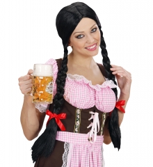 Zenzi Perücke geflochtene Zöpfe Vroni Lisel Oktoberfest 3 Farben