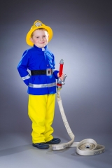 Feuerwehrmann Kinderfeuerwehr-Kostüm Feuerwehrkostüm + Feuerwehrhelm