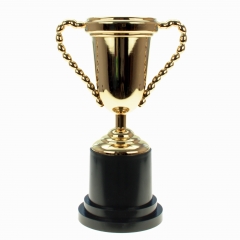goldfarbener Plastikpokal Pokal Cup Siegerehrung Auszeichnung