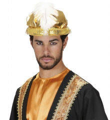 Turban gold Orient Sultan Oelscheich heilige drei Könige