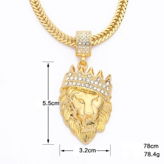 BABO Lude Macho Prolethen Hiphop Rapper Kette Necklace Löwe Lion Strass Bling