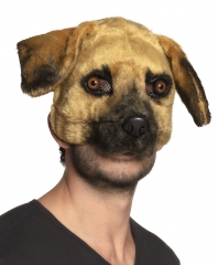 Hundemaske Plüsch lebensecht aussehend Hund Dog