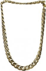 Prollkette Prollschmuck Hip Hop Schmuck goldfarbene dicke Kette