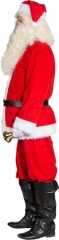 Nikolausanzug Weihnachtsmannkostüm Jacke Hose Gürtel Mütze