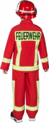 Feuerwehr Feuerwehrkostüm rot (Jacke,Latzhose) 104