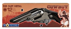 12 Schuss Revolver Knarre Pistole Cowboy Spielzeugpistole