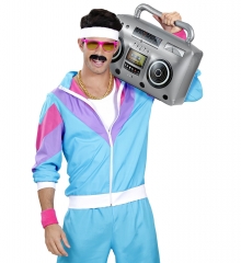 Aufblasbares Radio Ghettoblaster 80er Jahre Gag Proll Macho