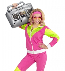 Aufblasbares Radio Ghettoblaster 80er Jahre Gag Proll Macho