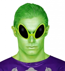 Grüne Brille Alien Außerirdische Glubschaugen