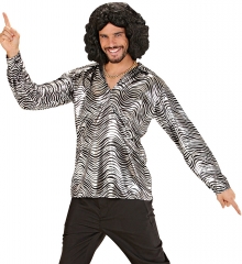 Partyhemd Tigerhemd gold oder silber Discoshirt Discofever