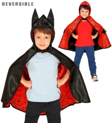 Spider Bat Fledermaus Superheld 2 in 1 Kostüm Wendeumhang