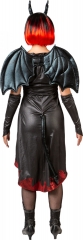 Teufel Vampir schwarze Flügel im Set Halloween Ghotic Black Devil