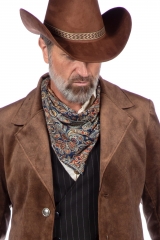 Cowboy Set Cowboyhut und Halstuch in edeler Optik Western-Mode
