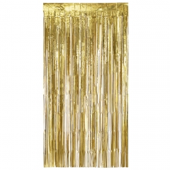 Partydekoration Folienvorhang Fotowand metallic silber oder gold Lametta