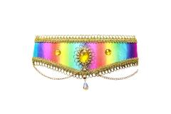 Festival Kleidung Crazy Choker Festival Outfit Schmuck Regenbogen