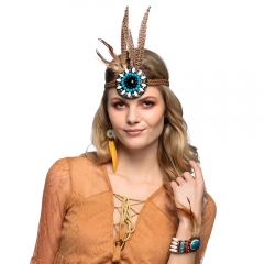 Set Hippie Hippie delight Stirnband Ohrring und Armband Kopfband mit Federn