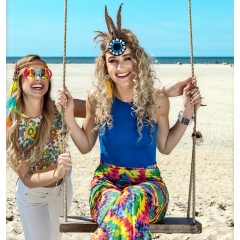 Set Hippie Hippie delight Stirnband Ohrring und Armband Kopfband mit Federn