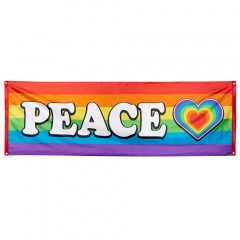 Fahne Banner Regenbogen PEACE Parade Gay Rainbow Regenbogen