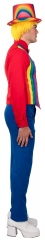 Regenbogenweste + Fliege Herrenweste gestreift Weste Clownweste