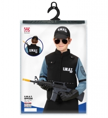 S.W.A.T Polizei Police Kinder Spezialeinsatz Komplett-Kostüm