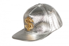 Basecap gold oder silber Rapper Dollarzeichen Hip Hop