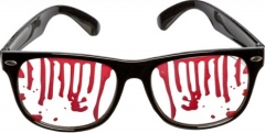 Blutige Brille Blutspritzer Halloween Zombie Horror Blutbrille