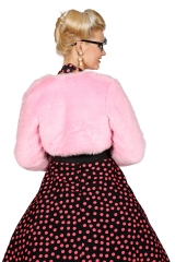 Rosa Jacke Bolero pink Plüschjacke Felljacke