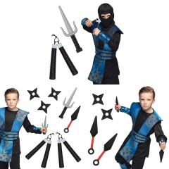 Satz 13 Kinder Spielzeug Ninja Waffen 3 x Kunai 2 x Sai 5 x Stern 3 x Nunchaku
