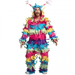 Pinata Kostüm für Erwachsene Jumpsuit mit Kapuze das etwas andere Kostüm