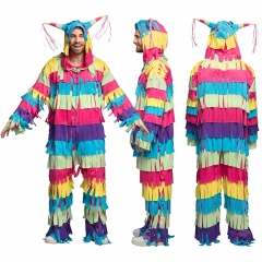 Pinata Kostüm für Erwachsene Jumpsuit mit Kapuze das etwas andere Kostüm