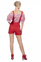 Bayernhose de luxe Damen Lederhose Oktoberfest Fasching rot 34