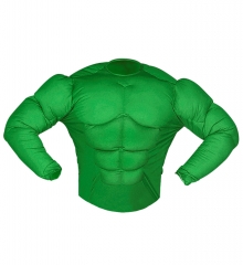 Muskelshirt grün Superheld Muskelprotz Kostüm + Aqua Make up grün