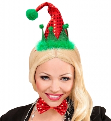 Elf Weihnachtself Hut und Fliege im Set Weihnachten Nikolaus