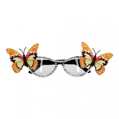 Partybrille Schmetterling Sommerfest Festival Retro-Look Lepidopterologie
