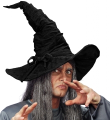 Hexenhut Hexe Wizard Zauberer schwarz tolle Optik