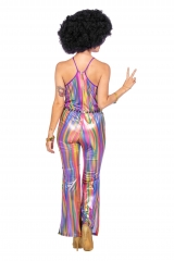 Partyanzug Catsuit Jumpsuit sexy Regenbogen Mottoparty Disco Schlager Festival
