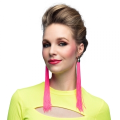 80er 90er Neon Ohrringe Festival Partyschmuck Fransenohrringe Mottoparty