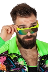 Partybrille Retrobrille Skibrille 80er Jahre Mottoparty Vintage Festival Techno