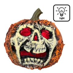 Gruseliger Kürbis Halloween Halloweendekoration Herbstliche Dekoration