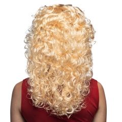 Lockenperücke Nora blond oder schwarz Damenperücke Langhaarperücke